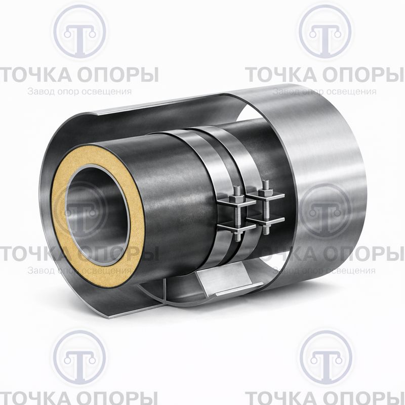 Скользящая опора для прокладки в футляре трубы ППУ 820/975/1020