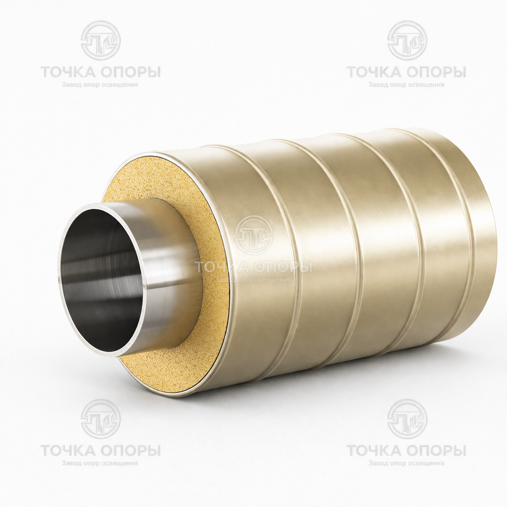 Труба ППУ стальная оболочка 1375х1220х11 мм ГОСТ 30732-2006